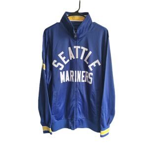 Vtg Seattle Mariners GIII Sports by Carl Banks Cooperstown Jacket Mens LRG Blue